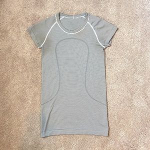 lululemon swiftly tech striped shirt sz 4